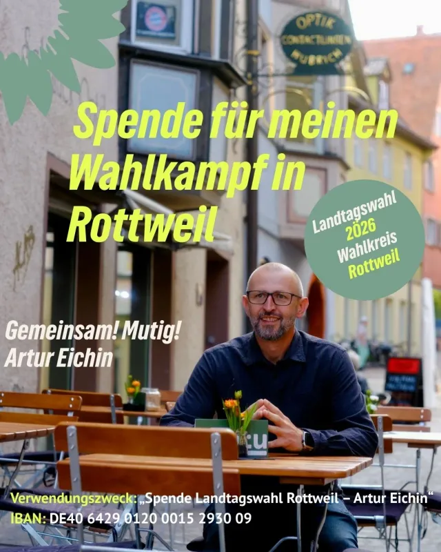 Spende für meinen Wahlkampf in Rottweil